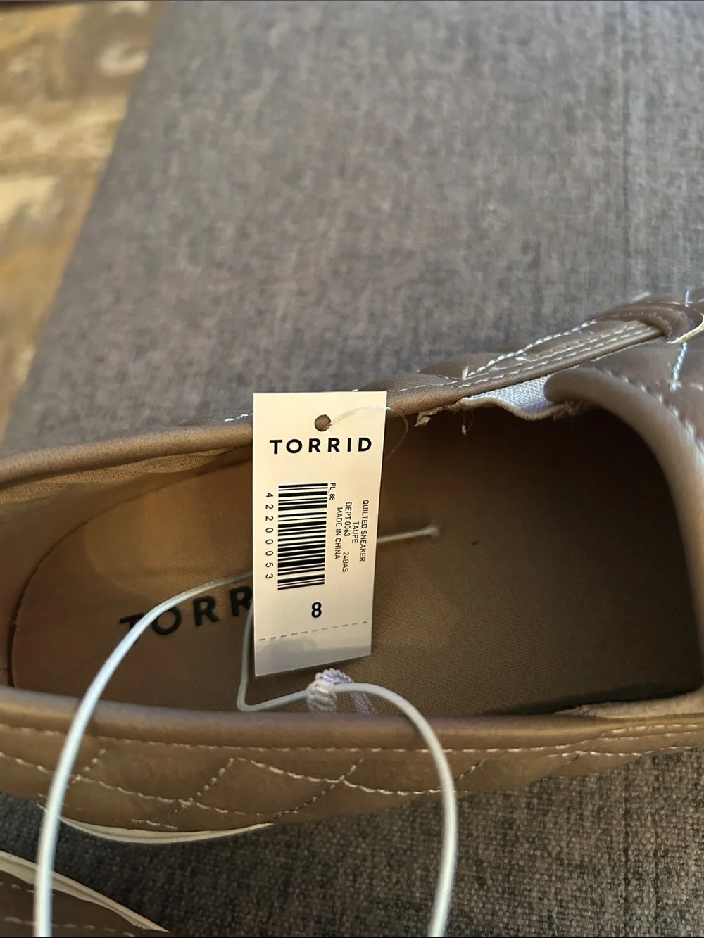 torrid Quilted Slip-On Loafers in Taupe/Brown